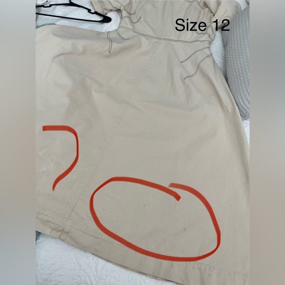 Rosetta Getty Beige Button-Front Midi Dress. Size 8 and Size 12 - Picture 11 of 12